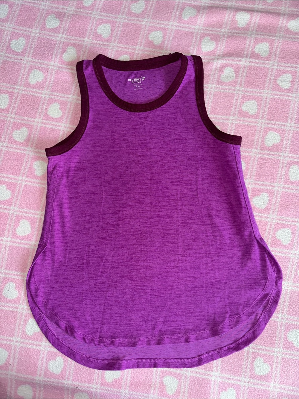 Old Navy Purple Active Tank with Dark Plum Trim